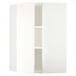 IKEA METOD Кутова навісна шафа з полицями, білий/Vallstena білий, 68x100 см (095.072.88)