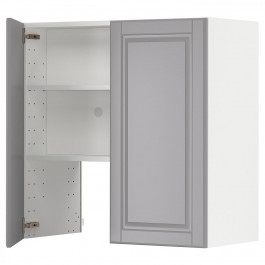 IKEA METOD Витяжна шафа з полицею/дверцями, білий/сірий Bodbyn, 80x80 см (595.043.67)
