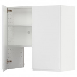 IKEA METOD Витяжна шафа з полицею/дверцями, білий/Voxtorp матово-білий, 80x80 см (495.043.63)