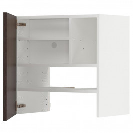 IKEA METOD Витяжна шафа з полицею/дверцями, білий/Sinarp коричневий, 60x60 см (495.053.48)