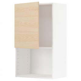 IKEA METOD Навісна шафа для мікрохвильовки, білий/Askersund світлий попелястий малюнок, 60x100 см (494.62