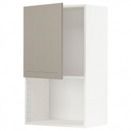 IKEA METOD Навісна шафа для мікрохвильовки, білий/Stensund beige, 60x100 см (794.612.77)