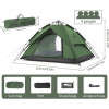 Naturehike 4P Pop-up Camping Tent NH21ZP008, forest green - зображення 6