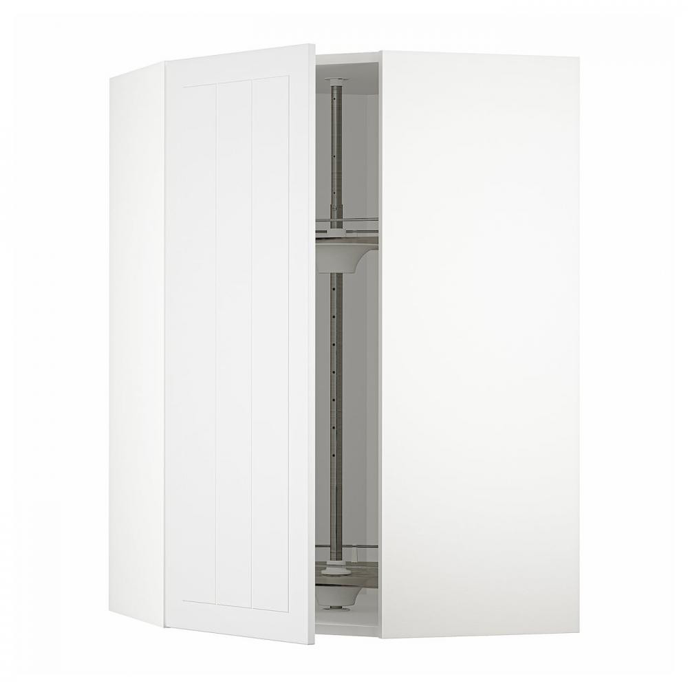 IKEA METOD Кутова навісна шафа з каруселлю, білий/Stensund білий, 68x100 см (994.092.07) - зображення 1
