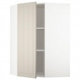   IKEA METOD Кутова навісна шафа з полицями, білий/Stensund beige, 68x100 см (094.079.72)