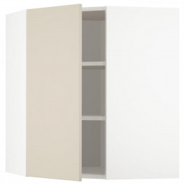 IKEA METOD Навісна кутова шафа з полицями, білий/Хавсторп бежевий, 68х80 см (994.264.95)