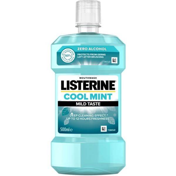 Listerine "свіжа м&apos;ята" ополіскувач для ротової порожнини 500 мл - зображення 1