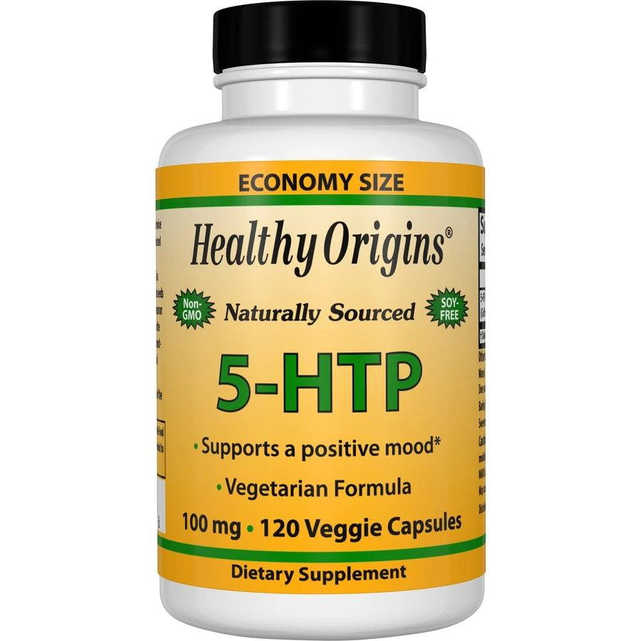 Healthy Origins Аминокислота  5-HTP 100 mg, 120 капсул - зображення 1