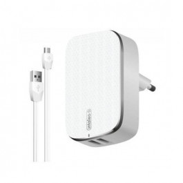   Intaleo TCG242 2USB 2,4A White + Micro (1283126477461)