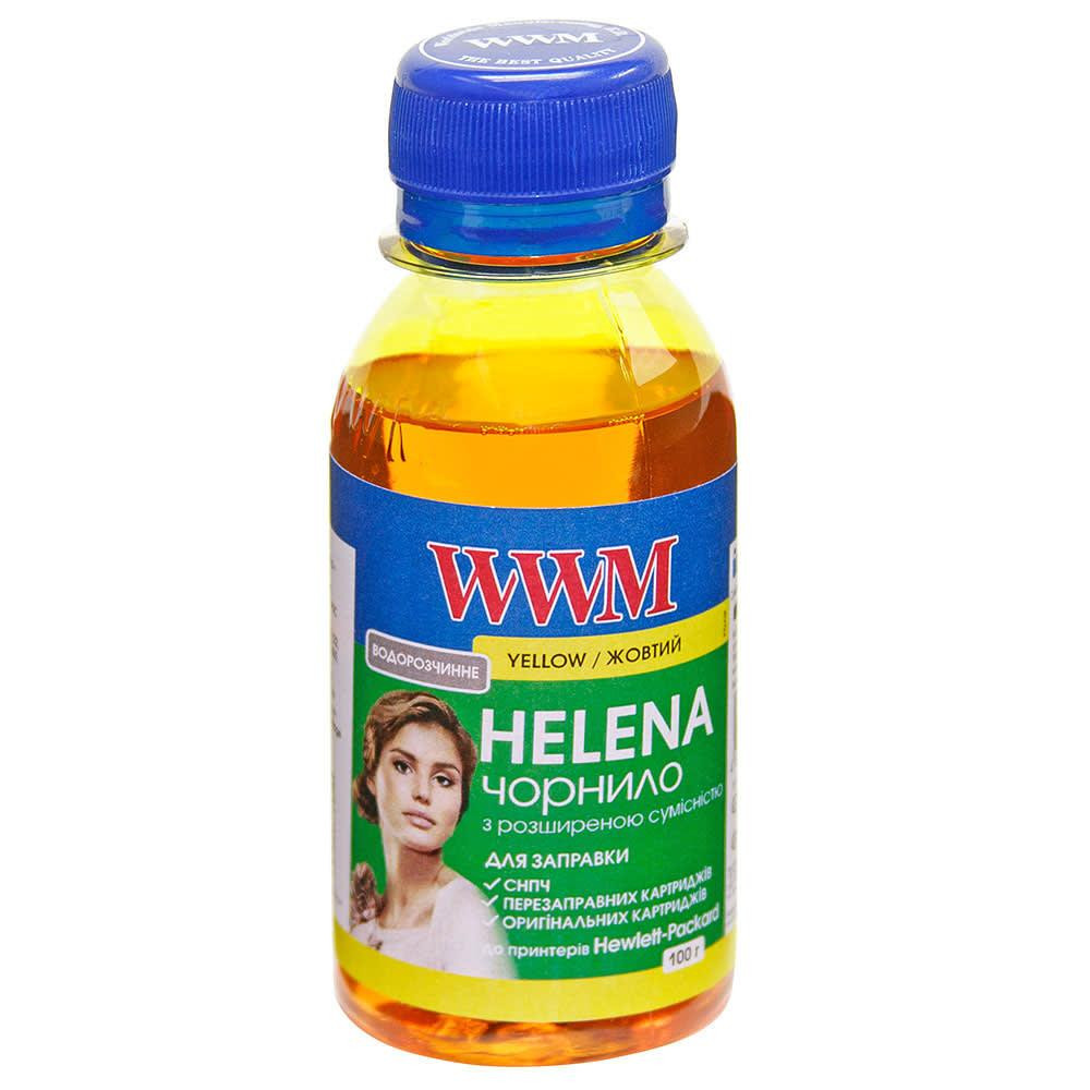 WWM Чернила HELENA HP №110/141/ 28/ 46/ 57/ 650/ 901 100г Yellow Водораств. HU/Y-2 - зображення 1