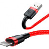 Baseus cafule Cable USB For lightning 2.4A 2M Red+Red (CALKLF-C09) - зображення 4