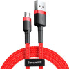 Baseus cafule Cable USB For lightning 2.4A 2M Red+Red (CALKLF-C09) - зображення 6