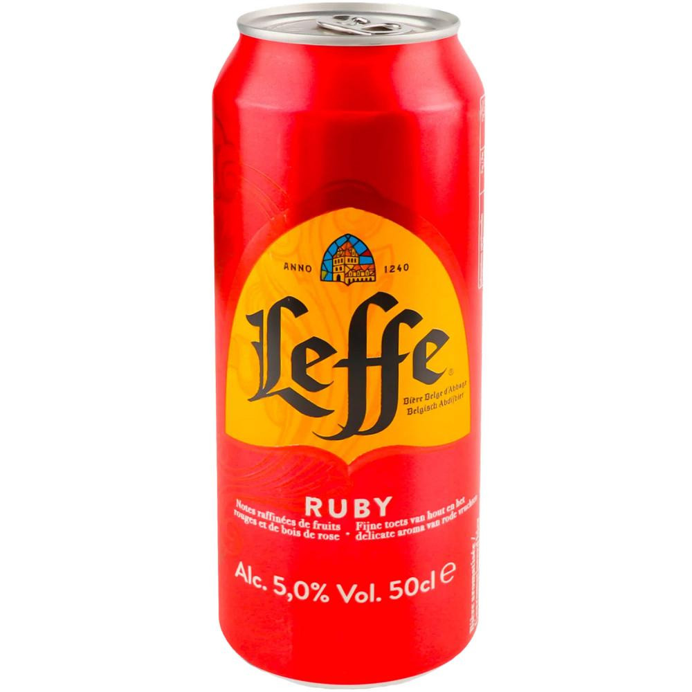 Leffe Пиво  Ruby з/б, 0,5 л (5410228213451) - зображення 1