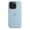 Apple iPhone 15 Pro Silicone Case with MagSafe - Light Blue (MWNM3) - зображення 4