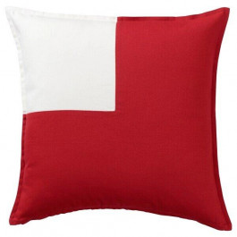 IKEA TOSSDAN Наволочка білий/червоний хрестик 50х50 см (505.638.27)