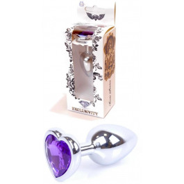 Boss Of Toys Boss Series - Jewellery Silver Heart PLUG Purple S (BS6400052)