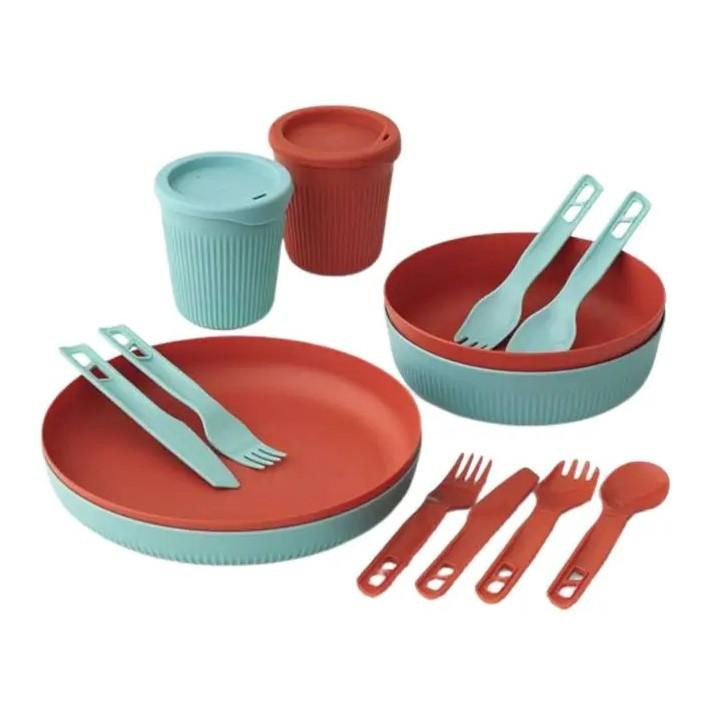 Sea to Summit Passage Dinnerware Set, 2P, 14 Piece, Spicy Orange/Aqua Sea Blue (STS ACK037051-122123) - зображення 1