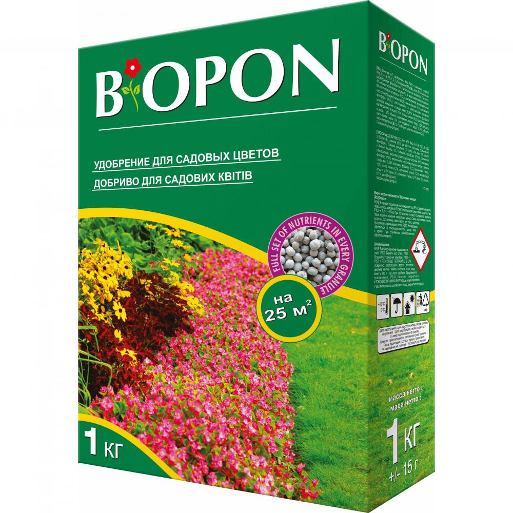Biopon Удобрение для садовых цветов 1 кг (5904517062399) - зображення 1