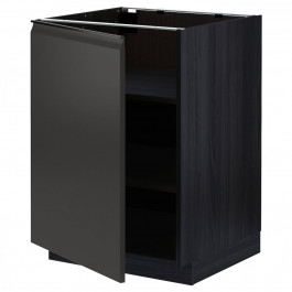 IKEA METOD Нижня шафа/полиці, чорний/Upplov матовий антрацит, 60x60 см (194.953.36)