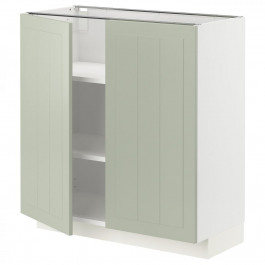 IKEA METOD Нижня шафа/полиці/2 дверцята, білий/Stensund світло-зелений, 80x37 см (694.875.17)
