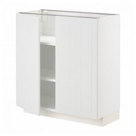 IKEA METOD Нижня шафа/полиці/2 дверцята, білий/Stensund білий, 80x37 см (994.636.14)