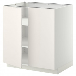 IKEA METOD Нижня шафа/полиці/2 дверцята, білий/Veddinge білий, 80x60 см (594.661.72)
