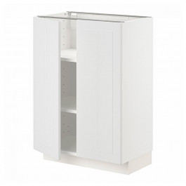 IKEA METOD Нижня шафа/полиці/2 дверцята, білий/Stensund білий, 60x37 см (494.575.16)