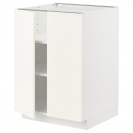 IKEA METOD Нижня шафа/полиці/2 дверцята, білий/Vallstena білий, 60x60 см (695.071.29)