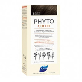 Phyto Стойкая крем-краска для волос  Phytocolor Coloration Permanente 6 Темно-русый, 112 мл