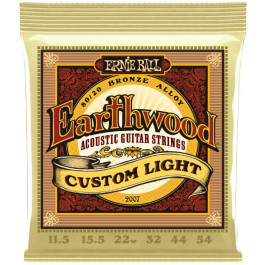Ernie Ball 2007 Earthwood Acoustic 80/20 Bronze Light 11.5/54