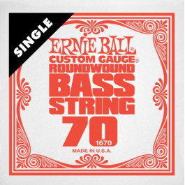 Ernie Ball 1670 Nickel Wound Electric Bass String Single .070