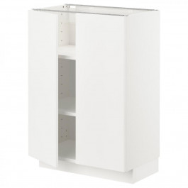 IKEA METOD Нижня шафа/полиці/2 дверцята, білий/Veddinge білий, 60x37 см (894.631.34)