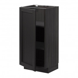 IKEA METOD Нижня шафа/полиці, чорна/чорна морилка Lerhyttan, 40x37 см (194.628.35)