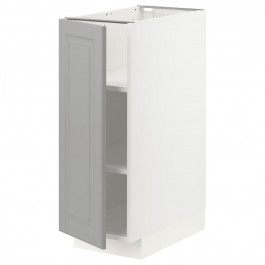 IKEA METOD Нижня шафа/полиці, білий/сірий Bodbyn, 30x60 см (194.599.70)