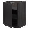 IKEA METOD Нижня шафа/полиці, чорна/чорна морилка Lerhyttan, 60x60 см (994.596.31) - зображення 1