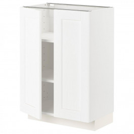 IKEA METOD Нижня шафа/полиці/2 дверцята, Enkoping білий/біла імітація дерева, 60x37 см (594.733.75)