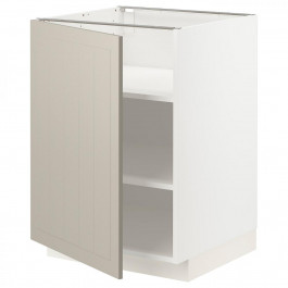 IKEA METOD Нижня шафа/полиці, білий/Stensund beige, 60x60 см (894.652.70)