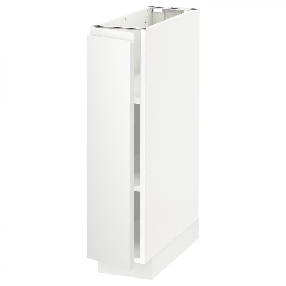 IKEA METOD Нижня шафа/полиці, білий/Voxtorp матовий білий, 20x60 см (794.527.20) - зображення 1