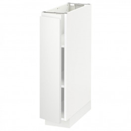IKEA METOD Нижня шафа/полиці, білий/Voxtorp матовий білий, 20x60 см (794.527.20)