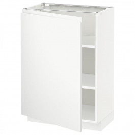 IKEA METOD Нижня шафа/полиці, білий/Voxtorp матовий білий, 60x37 см (094.559.20)
