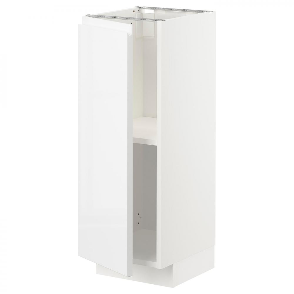IKEA METOD Нижня шафа/полиці, білий/Voxtorp глянець/білий, 30x37 см (894.654.73) - зображення 1