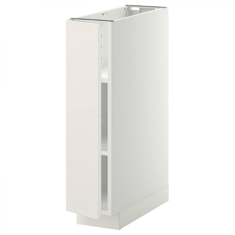 IKEA METOD Нижня шафа/полиці, білий/Veddinge білий, 20x60 см (794.657.13) - зображення 1