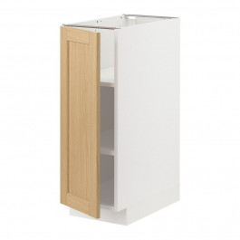 IKEA METOD Нижня шафа/полиці, білий/дуб форсбакка, 30x60 см (295.090.93)