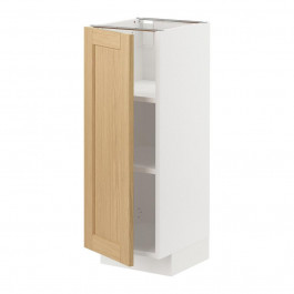 IKEA METOD Нижня шафа/полиці, білий/дуб форсбакка, 30х37 см (195.090.98)