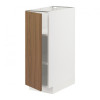 IKEA METOD Нижня шафа/полиці, білий/Tistorp імітація коричневого горіха, 30x60 см (595.192.03) - зображення 1