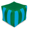 iQmebel Пуф Кубик Полосатий Оксфорд розмір Стандарт+ Зелений + Голубий - зображення 1