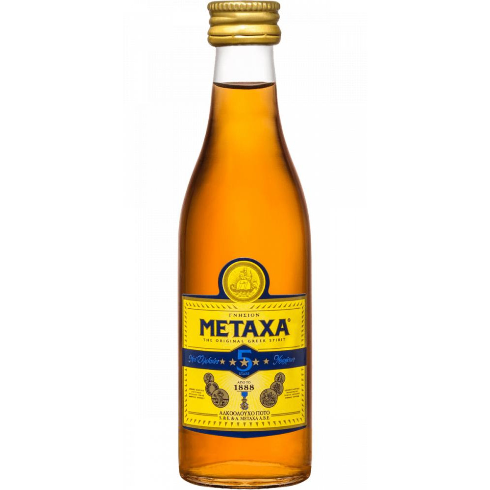 Metaxa Коньяк  5 років витримки 0,05 л 38% (5202795120184) - зображення 1