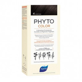 Phyto Стойкая крем-краска для волос  Phytocolor Coloration Permanente 4 Шатен, 112 мл