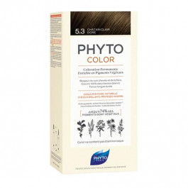 Phyto Стойкая крем-краска для волос  Phytocolor Coloration Permanente 5.3 Светлый шатен золотистый, 112 мл