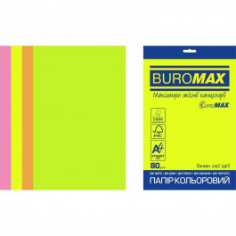 BuroMax Euromax А4, 80г/м2, NEON, 4цв., 20л. (BM.2721520E-99)